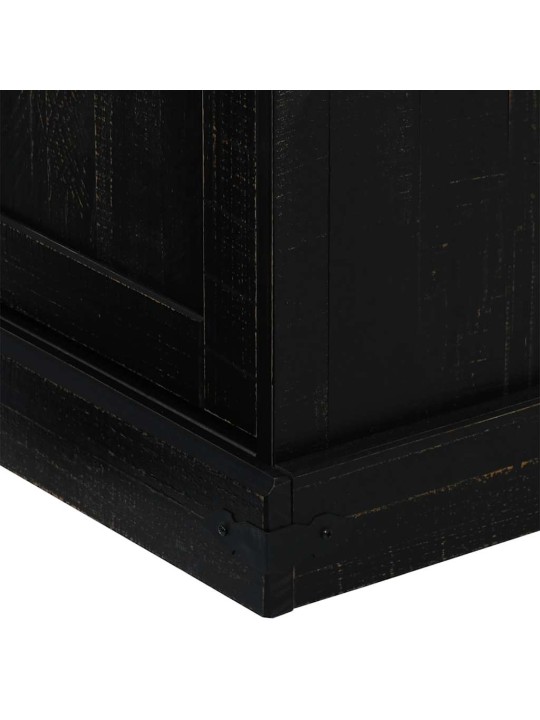 Tv skříňka halden 2 posuvné dveře černá 150x40x60 cm masiv