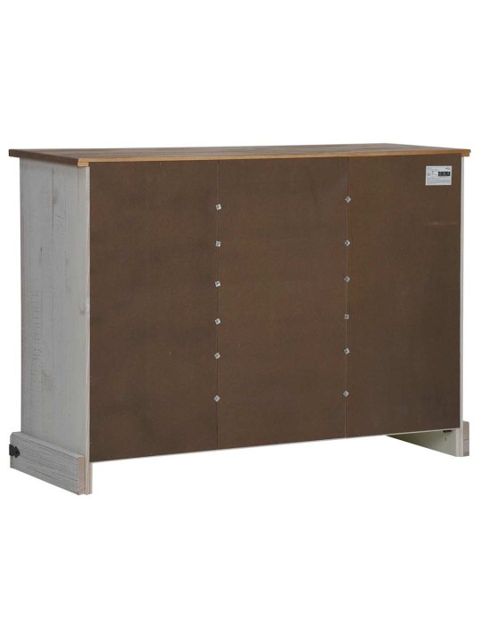 Příborník halden 2 posuvné dveře bílý 112x40x80cm masivní dřevo