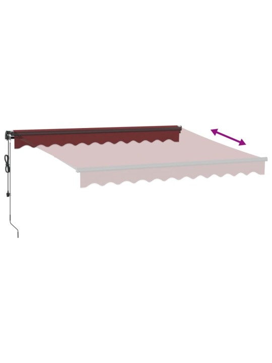 Automatická zatahovací markýza burgundská 300 x 250 cm