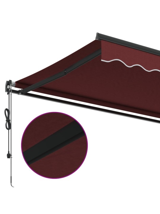 Automatická zatahovací markýza burgundská 300 x 250 cm