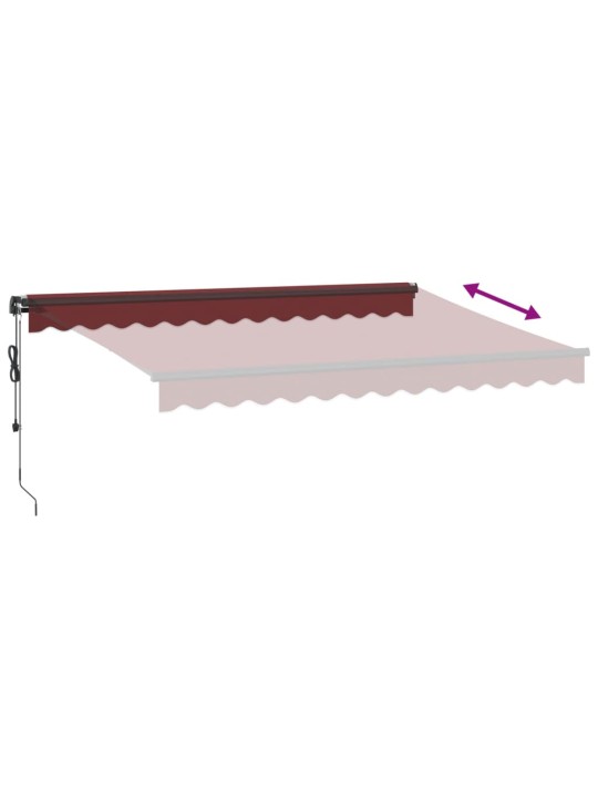 Automatická zatahovací markýza burgundská 350 x 250 cm