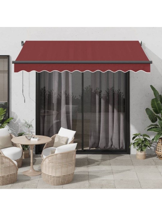 Automatická zatahovací markýza burgundská 350 x 250 cm