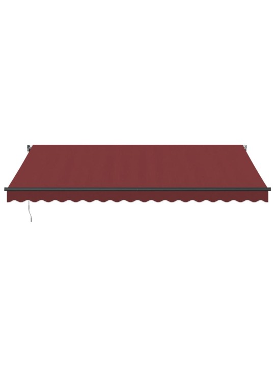 Automatická zatahovací markýza s LED burgundská 450 x 300 cm