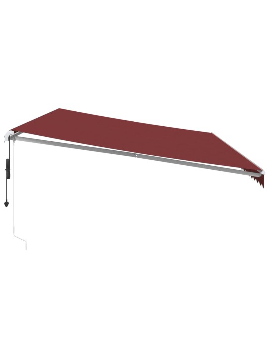 Automatická zatahovací markýza burgundská 600 x 300 cm