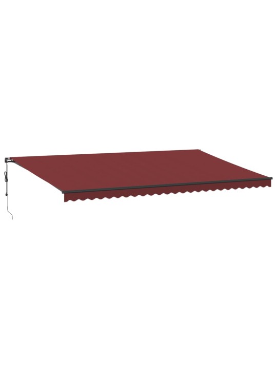 Automatická zatahovací markýza s LED burgundská 600 x 300 cm