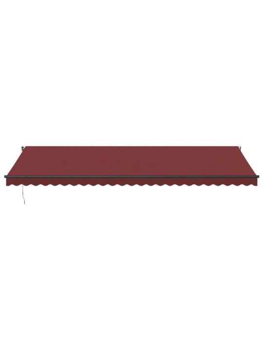 Automatická zatahovací markýza s LED burgundská 600 x 300 cm