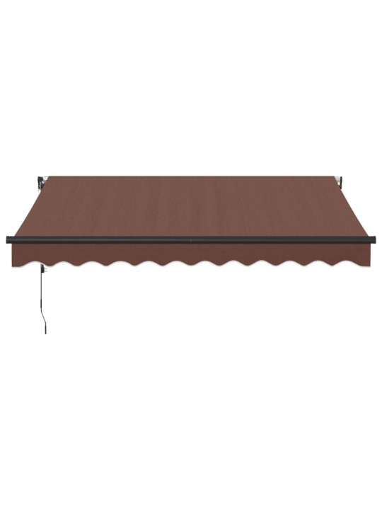 Automatická zatahovací markýza s led světly hnědá 300 x 250 cm