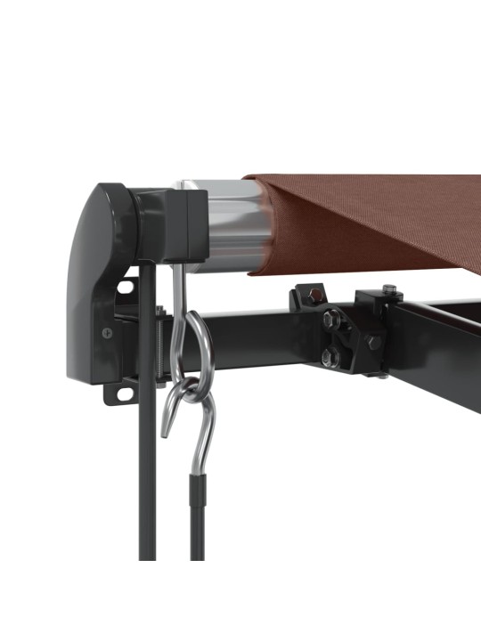 Automatická zatahovací markýza s led světly hnědá 300 x 250 cm