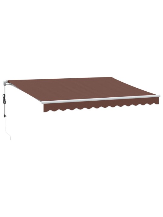 Automatická zatahovací markýza hnědá 350 x 250 cm