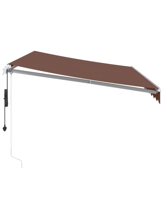 Automatická zatahovací markýza hnědá 350 x 250 cm