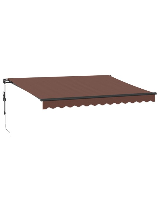 Automatická zatahovací markýza hnědá 350 x 250 cm