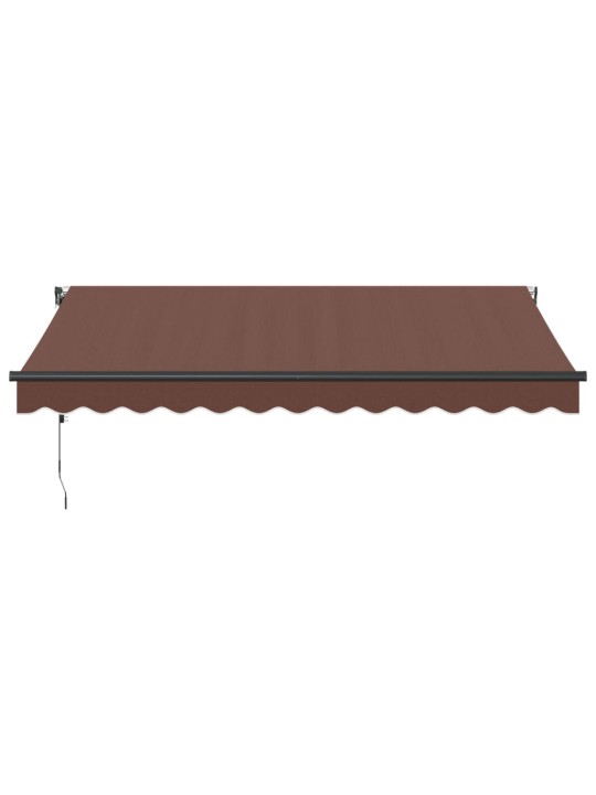 Automatická zatahovací markýza hnědá 350 x 250 cm