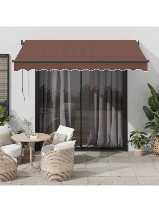 Automatická zatahovací markýza hnědá 350 x 250 cm