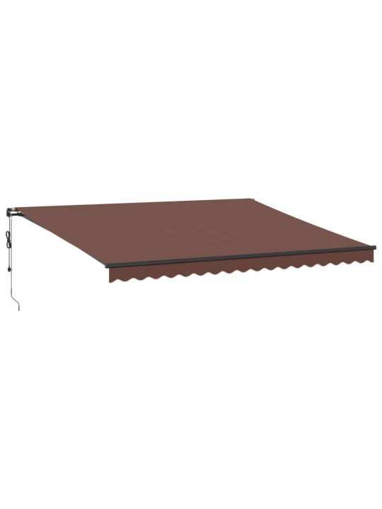 Automatická zatahovací markýza s LED světly hnědá 450 x 300 cm