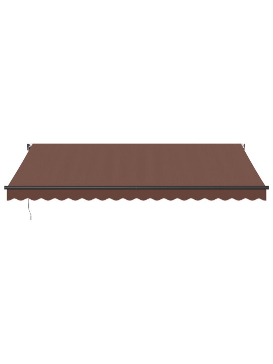 Automatická zatahovací markýza s LED světly hnědá 450 x 300 cm