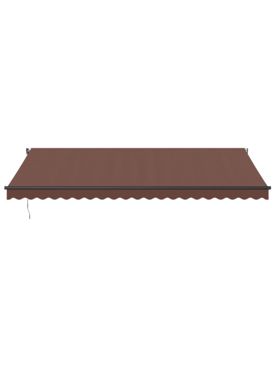 Automatická zatahovací markýza s LED světly hnědá 500 x 300 cm