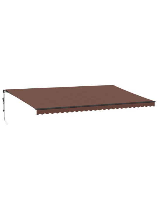 Automatická zatahovací markýza s LED světly hnědá 600 x 300 cm