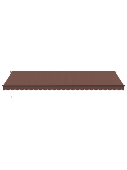 Automatická zatahovací markýza s LED světly hnědá 600 x 300 cm