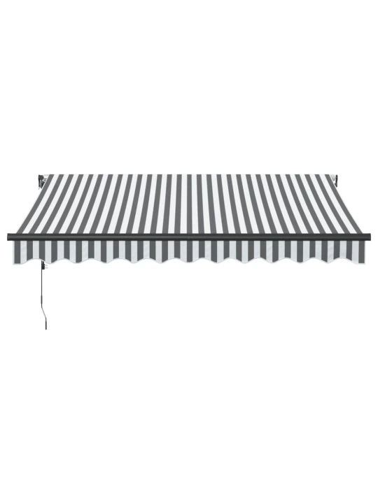 Automatická zatahovací markýza s led antracit a bílá 300x250 cm