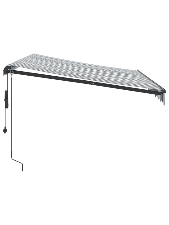 Automatická zatahovací markýza s led antracit a bílá 300x250 cm