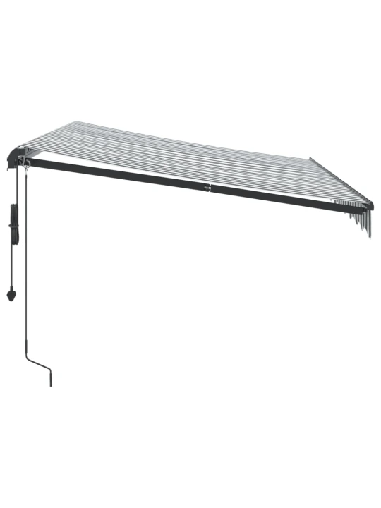 Automatická zatahovací markýza s led antracit a bílá 300x250 cm