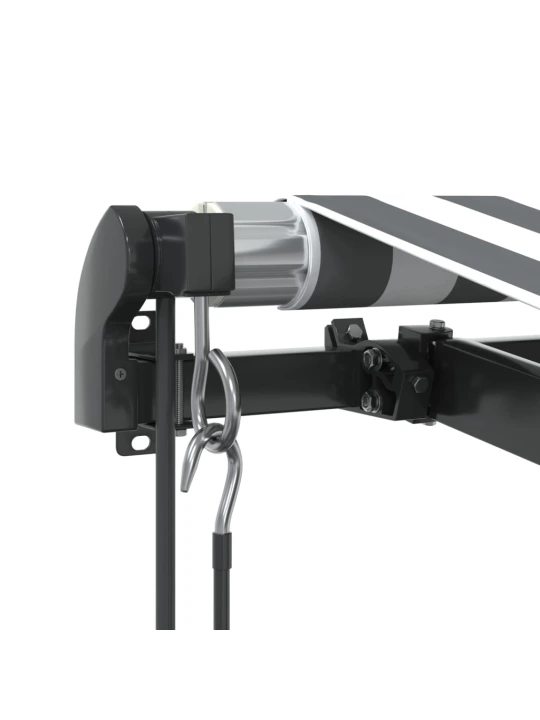 Automatická zatahovací markýza s led antracit a bílá 300x250 cm