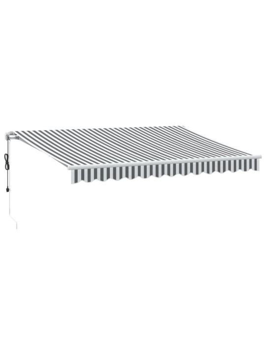 Automatická zatahovací markýza antracitová a bílá 350 x 250 cm