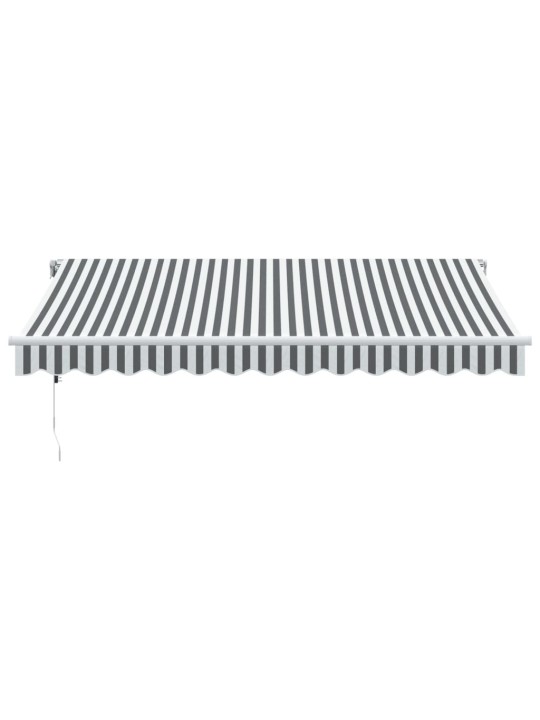 Automatická zatahovací markýza antracitová a bílá 350 x 250 cm