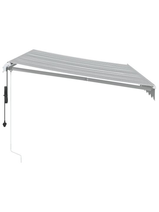 Automatická zatahovací markýza antracitová a bílá 350 x 250 cm