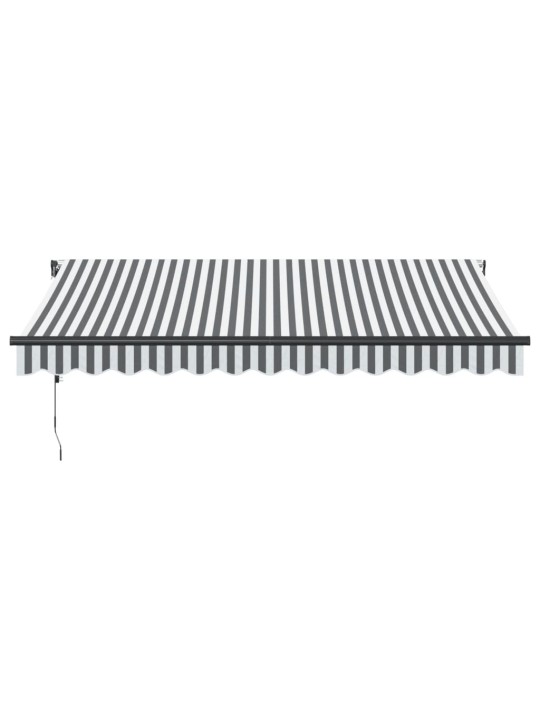 Automatická zatahovací markýza antracitová a bílá 350 x 250 cm