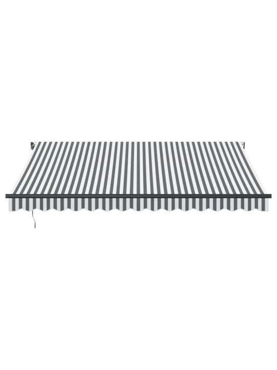 Automatická zatahovací markýza s LED antracit a bílá 400x300 cm