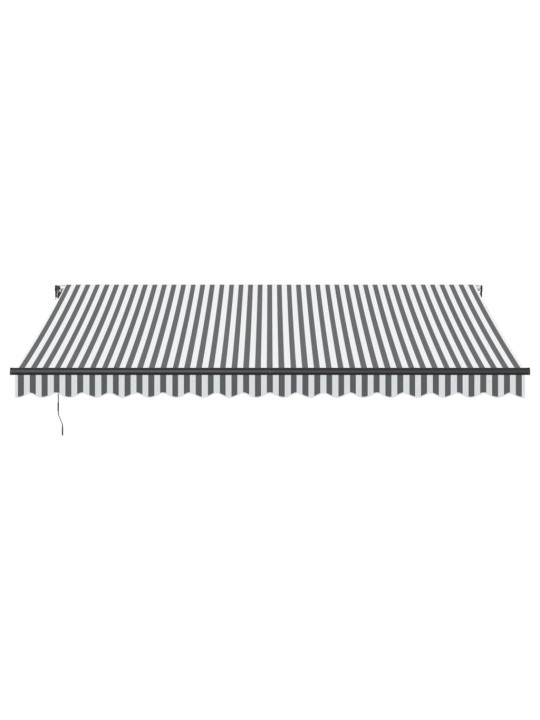 Automatická zatahovací markýza antracit a bílá 450x300 cm