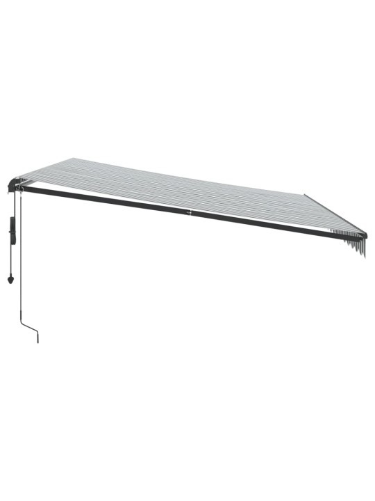 Automatická zatahovací markýza antracit a bílá 450x300 cm