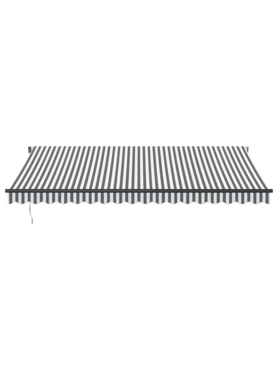 Automatická zatahovací markýza s LED antracit a bílá 450x300 cm