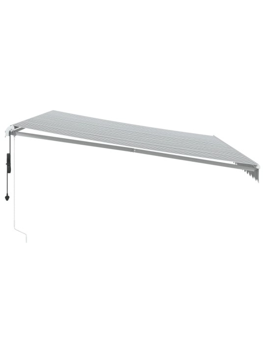 Automatická zatahovací markýza antracitová a bílá 500 x 300 cm