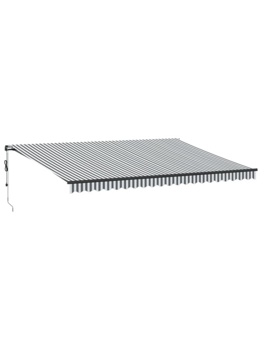 Automatická zatahovací markýza antracitová a bílá 500 x 300 cm