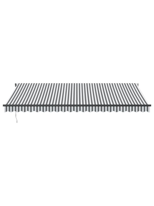 Automatická zatahovací markýza antracitová a bílá 500 x 300 cm