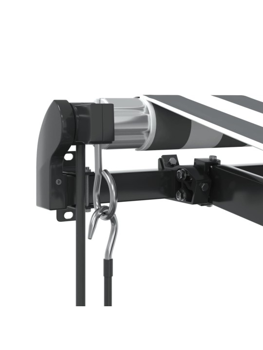 Automatická zatahovací markýza s LED antracit a bílá 500x300 cm