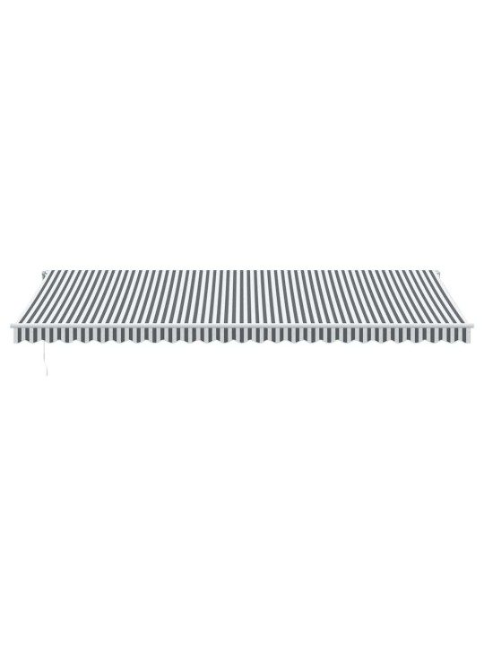 Automatická zatahovací markýza antracitová a bílá 600 x 300 cm