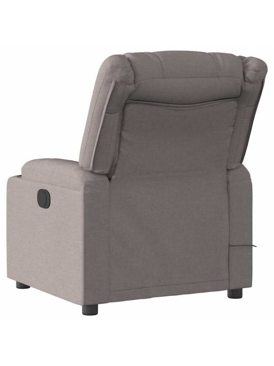 Elektrické masážní polohovací křeslo taupe textil