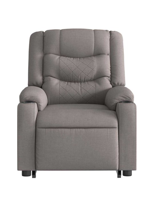 Zvedací polohovací křeslo taupe textil
