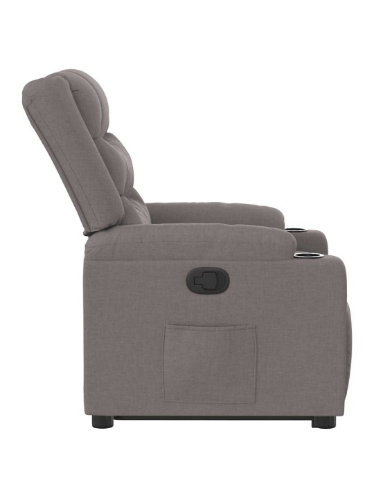 Zvedací polohovací křeslo taupe textil