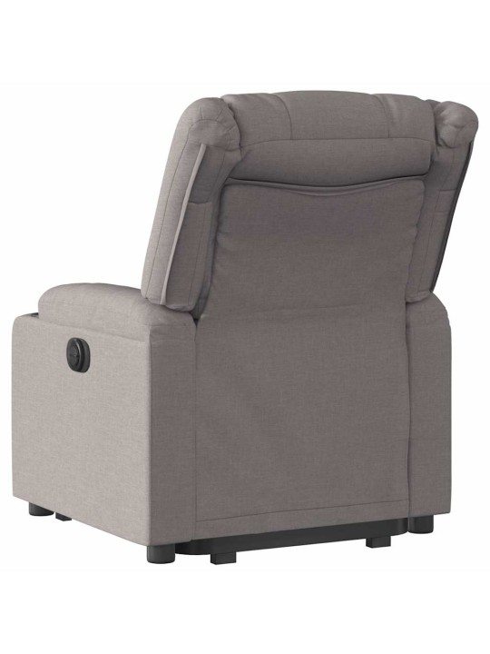 Zvedací polohovací křeslo taupe textil