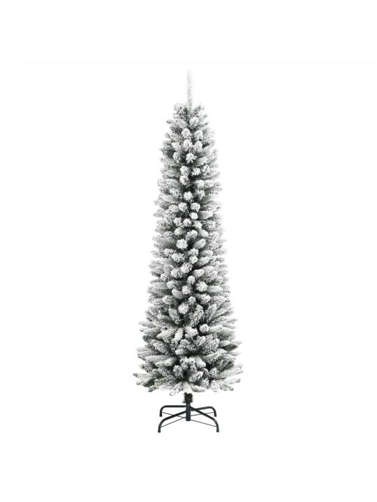 Umělý úzký vánoční stromek zasněžený 150 cm PVC a PE