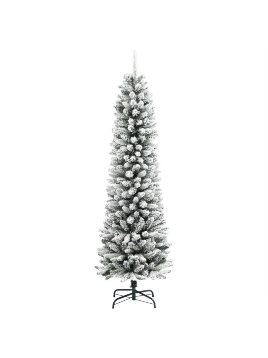Umělý úzký vánoční stromek zasněžený 180 cm PVC a PE