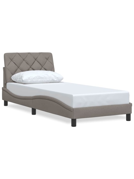 Rám postele bez matrací taupe 80x200 cm textil