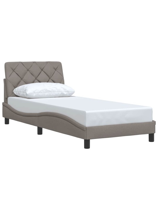Rám postele bez matrací taupe 80x200 cm textil