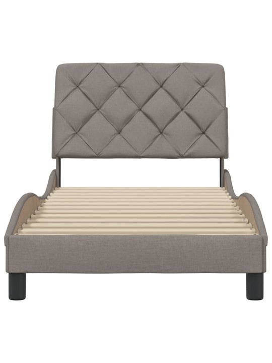Rám postele bez matrací taupe 80x200 cm textil