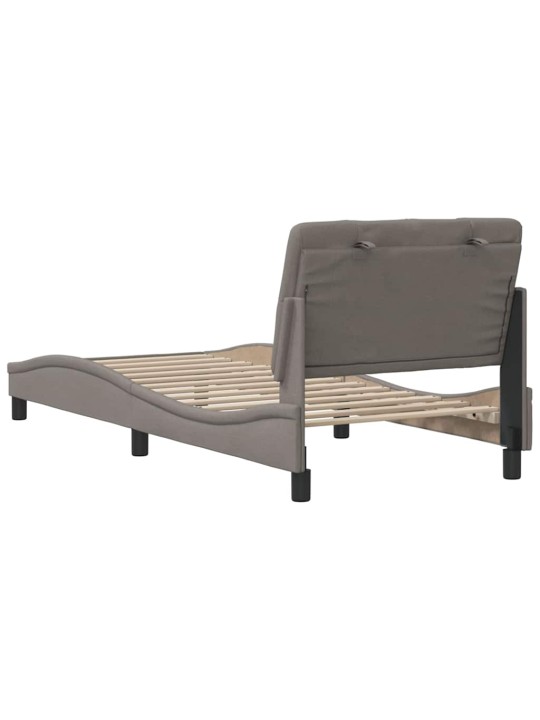 Rám postele bez matrací taupe 80x200 cm textil