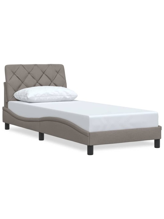 Rám postele bez matrací taupe 90x190 cm textil